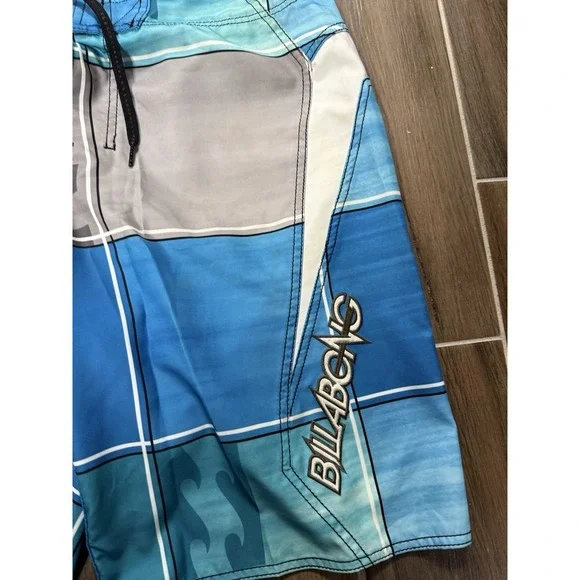 Vintage Y2K Billabong Board Shorts Mens Size 33 Spellout Surf Wear Skate Swim - Picture 3 of 8